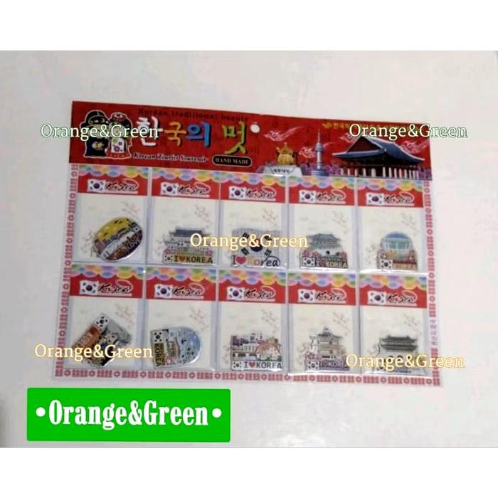 Gambar Souvenir Korea TEMPELAN KULKAS MAGNETIC (1 Renteng isi 10 Pcs) - VARIASI B-1 dari Orange&Green undefined Tokopedia