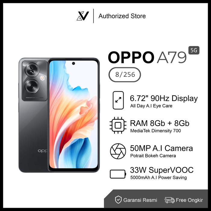 Gambar OPPO A79 5G 8/256Gb Garansi Resmi OPPO Indonesia - Hitam dari LANAVAPE Official undefined Tokopedia