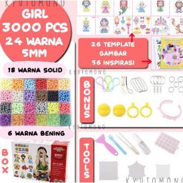 Gambar TERMURAH Kyutobeads Magic Aqua Beads Kit Kyutomono Jessie 5mm - 3000 Box GIRL dari Berkaah Toys undefined Tokopedia