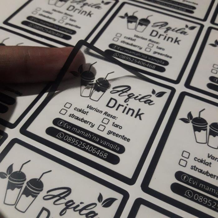 Jual Stiker Minuman - Stiker Label Botol Minuman - Stiker Transparan ...