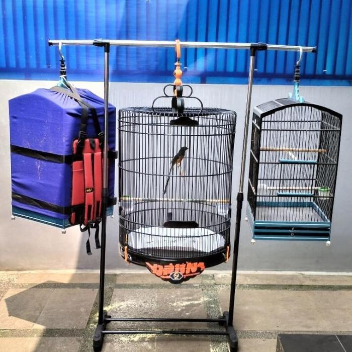 Gambar gantungan sangkar burung gantungan jemur burung stand hanger jemuran multifungsi serbaguna dari nanostotes undefined Tokopedia