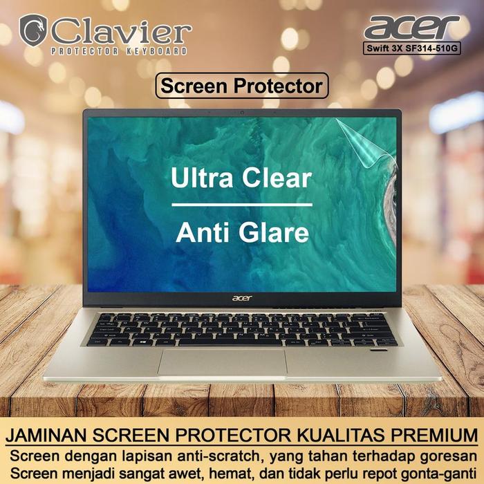 Gambar Cover Keyboard Screen Protector Garskin Laptop Anti Gores Acer Swift 3X Sf314-510G-50Cc 55De 59Qy 7043 776L Cooskin Anti Glare Silikon Bening Karbon - SCREEN GLARE dari ENCHANTA5 undefined Tokopedia