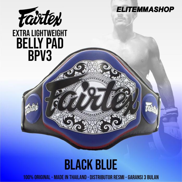 Gambar FAIRTEX Extra Lightweight Belly Pad BPV3, Muaythai, Padding - Black Blue dari ELITE MMA SHOP Kota Administrasi Jakarta Barat Tokopedia
