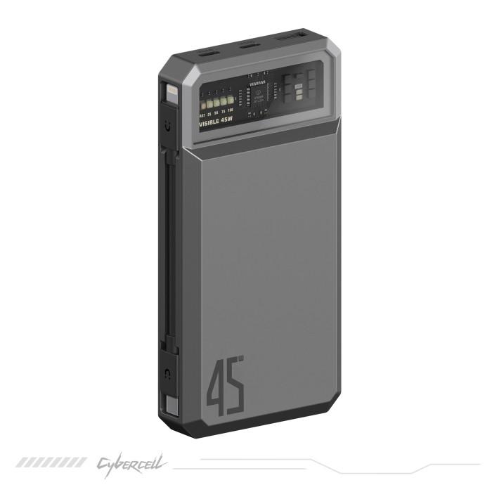 Gambar KIIP E59 POWER BANK MAGNETIC CABLE 45W FAST CHARGING TC PD LIGHTNING - Gray IP dari KiiP Official undefined Tokopedia