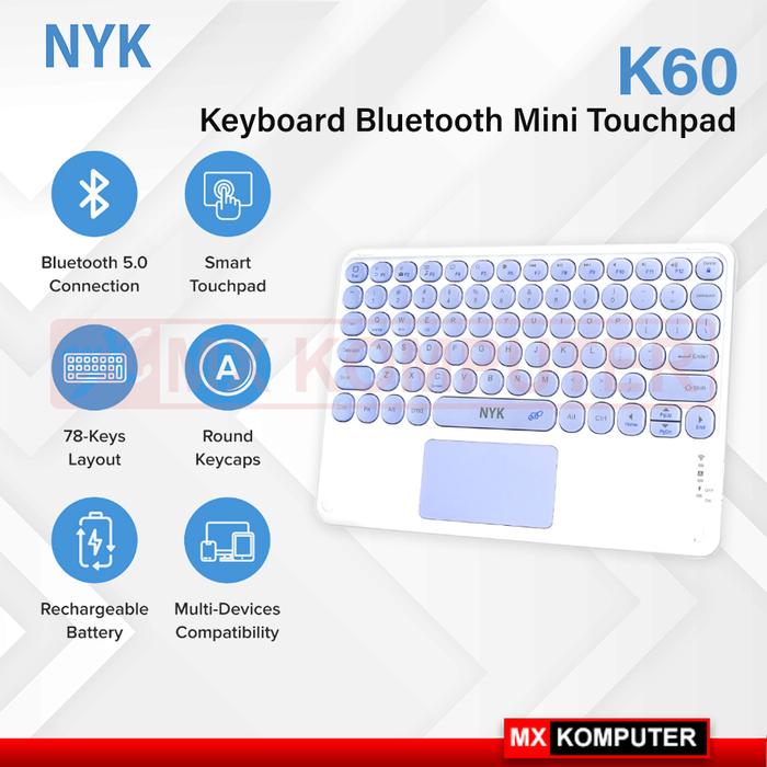 Gambar Keyboard Bluetooth NYK K60 Mini with Touchpad - Ungu dari MXKomputer_NEW undefined Tokopedia