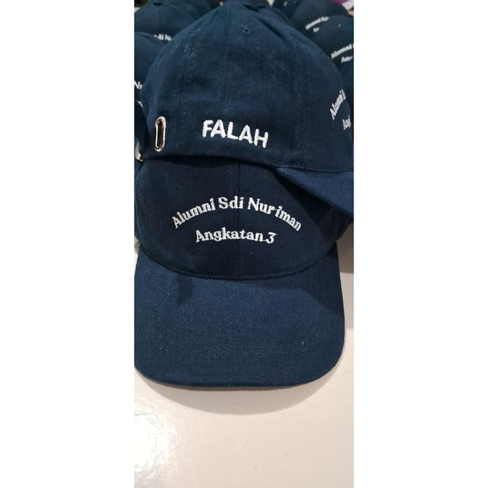 Gambar Topi Baseball Hats Desain Custom Logo Bebas Premium Dewasa Topi Caps - navy, Bordir 2 Sisi dari Dino One Shop undefined Tokopedia