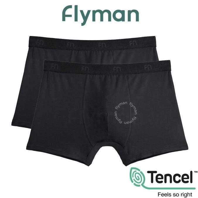 Gambar Flyman Celana Dalam Boxer Pria Modal Fabric Tencel 2 Pcs FM 3056 New - Onyx, XXL dari kartini301 undefined Tokopedia