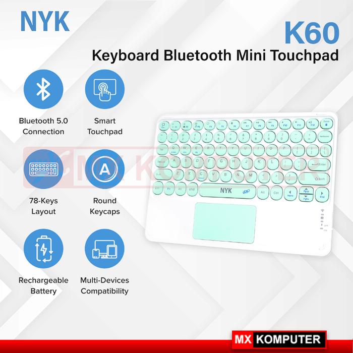 Gambar Keyboard Bluetooth NYK K60 Mini with Touchpad - Hijau dari MXKomputer_NEW undefined Tokopedia