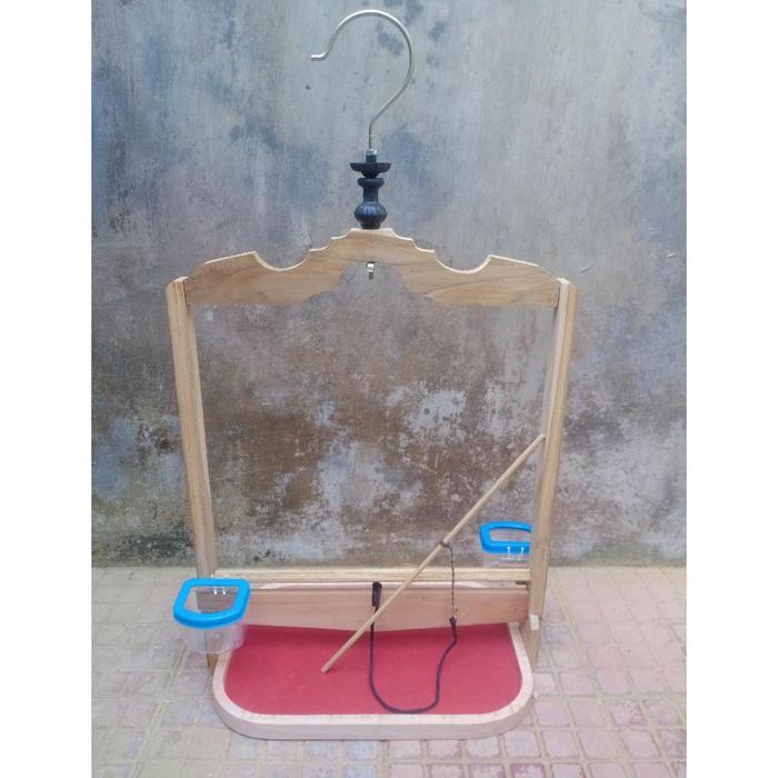 Gambar Sangkar Layang Kutilang, Trucukan, Perkutut, dll Alas Oval Model Unik Bahan Kayu Jati dan Mahoni - Fullset + Tali dari nanostotes undefined Tokopedia