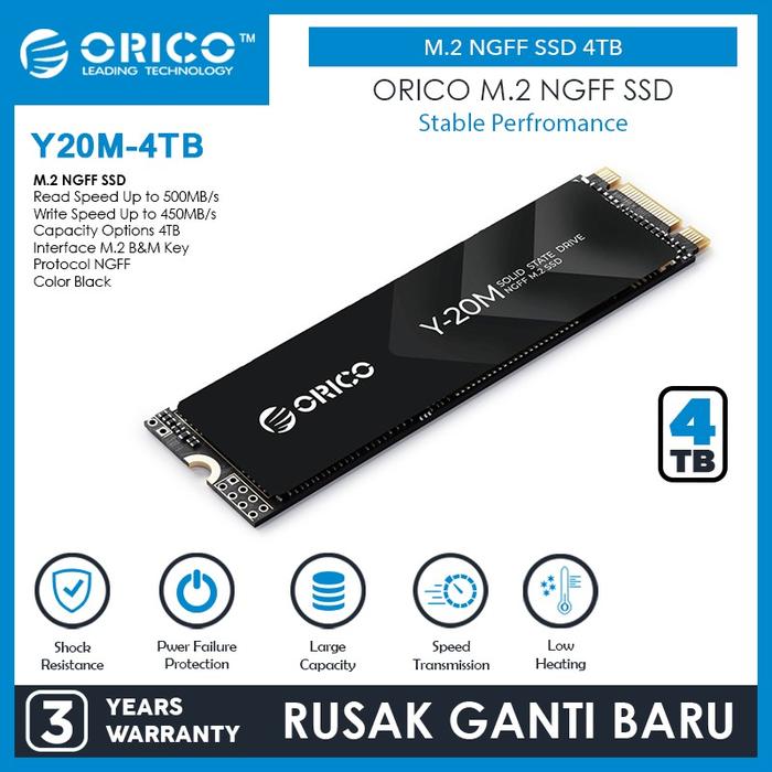 ORICO Y20M M.2 SATA SSD、4TB内蔵 SATA M.2 【公式通販】