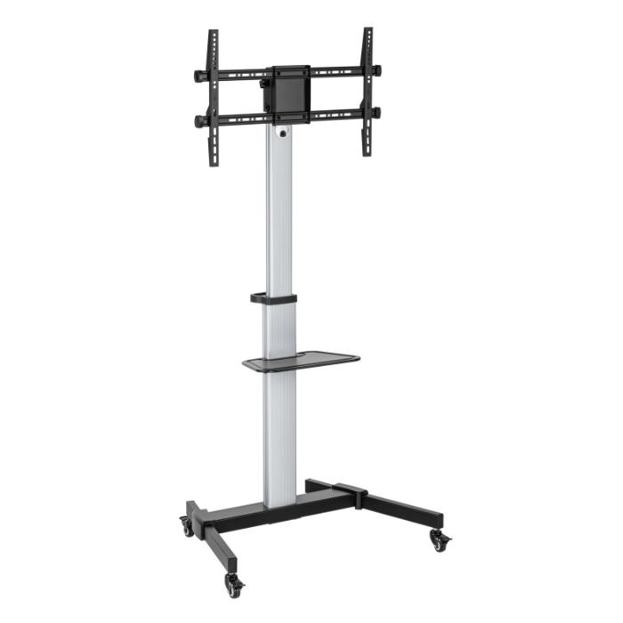 Gambar TV Cart Aluminium Oximus TC6610 Bracket Standing Roda Cocok untuk LED TV 37" - 86" Kolom aluminium yang ringan namun tahan lama, dilengkapi dengan pengaturan rotasi, ketinggian, dan kemiringan untuk sudut pandang yang optimal. - TC6610 Silver, Seller - TC6610 Silver, Seller dari Abditama Official undefined Tokopedia
