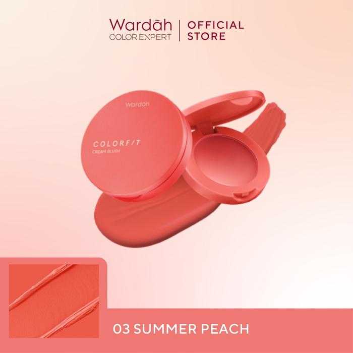 Gambar Wardah Colorfit Cream Blush - Formula ringan dan teksturnya creamy - 03 Summer Peach dari Mega Beauty Fashindo undefined Tokopedia