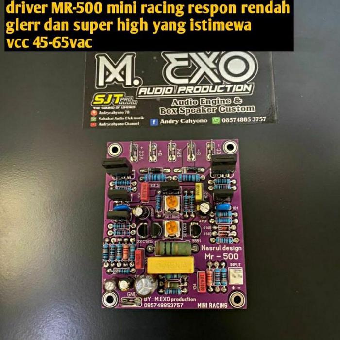 Gambar Kit Driver Mr500 Mini Racing Balap by M. exo audio Cocok Untuk Sound System High Quality - Flat, Mr500 dari Green_sthore undefined Tokopedia