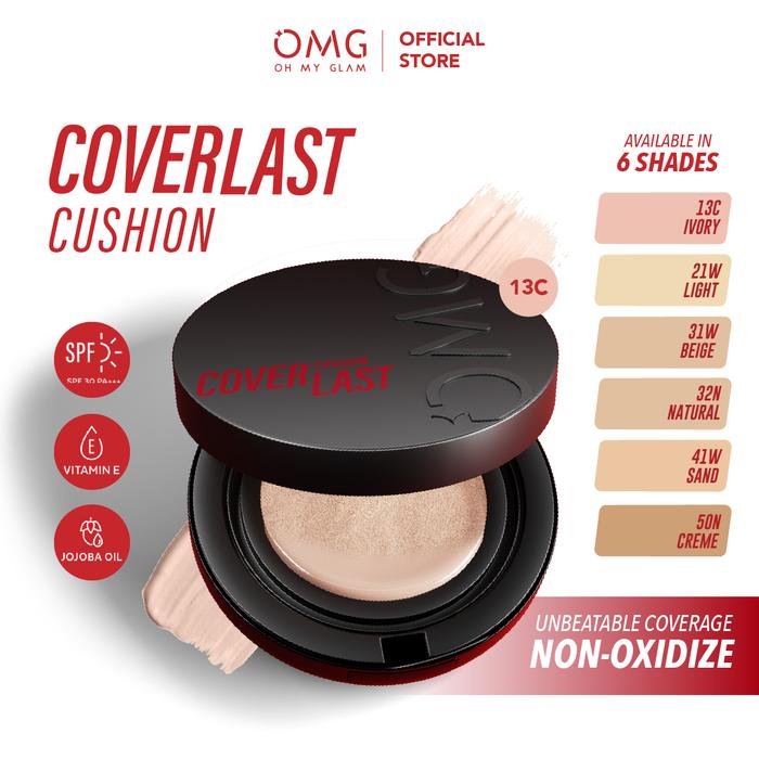 Gambar OMG Oh My Glam Coverlast Cushion 15g - 13 C Ivory dari Erfestore undefined Tokopedia