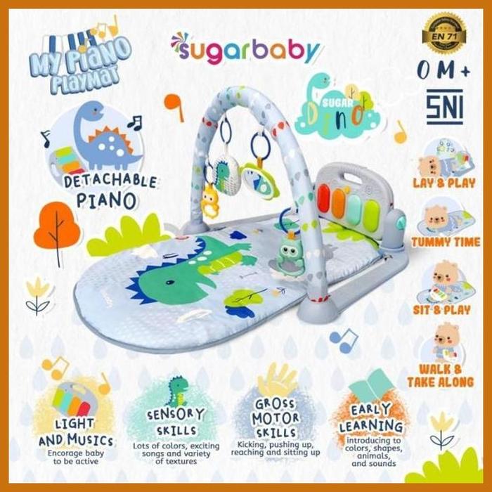 Gambar ''Terlaris" Sugarbaby Piano Playmat Karpet Mainan Bayi Murah - blue (Dino) dari yuyuko undefined Tokopedia