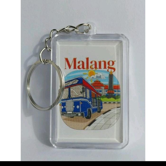 Gambar Gantungan kunci oleh-oleh MALANG /MALANG akrilik 2 sisi - Malang 3 dari SAQAMURA undefined Tokopedia