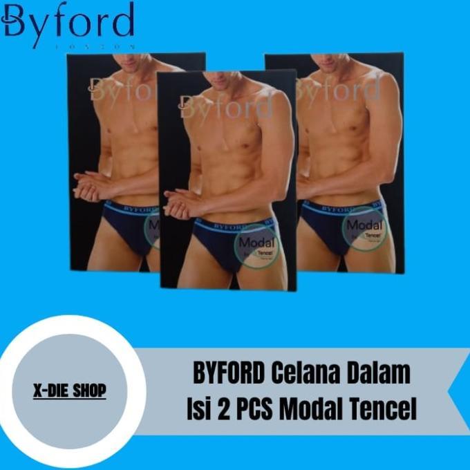 Gambar Pakaian Pria Celana Dalam BYFORD Mini Slip Isi 2 Pcs Bahan Modal Tencel Super Soft ORIGINAL BEST QUALITY - XXL dari farisaaima undefined Tokopedia