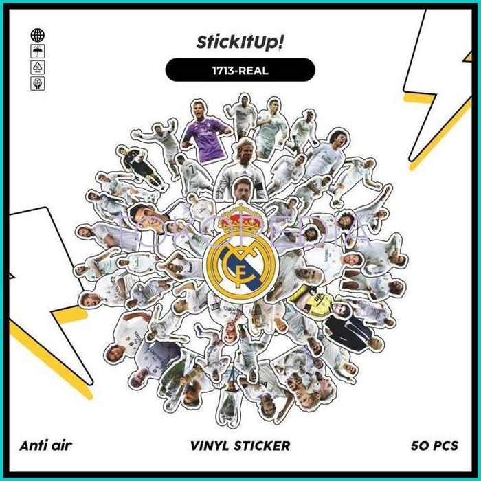 Gambar READY TERLARIS 100 PCS STIKER PACK FOOTBALL SERIES REAL MADRID FC LUCU AESTHETIC VYNIL WATERPROOF UNTUK FREEBIES STICKER BUKU JOURNAL CASING HP LAPTOP - 1713-10pcs dari fadauacsh undefined Tokopedia