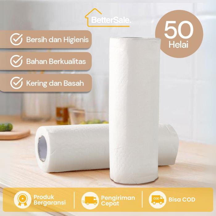 Gambar Tisu Kertas Gulung Anti Minyak Reusable Tissue Paper Towel 50pcs/Roll dari Better Sale undefined Tokopedia