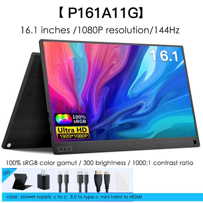 Gambar Monitor portabel 16 inch P160A20 LCD LED Monitors UHD 4K 3840*2400P Gaming Monitor IPS Panel Screen USB Display Portable Monitor For Switch - 1080P(P161A11G) dari Smarttechindonesia undefined Tokopedia