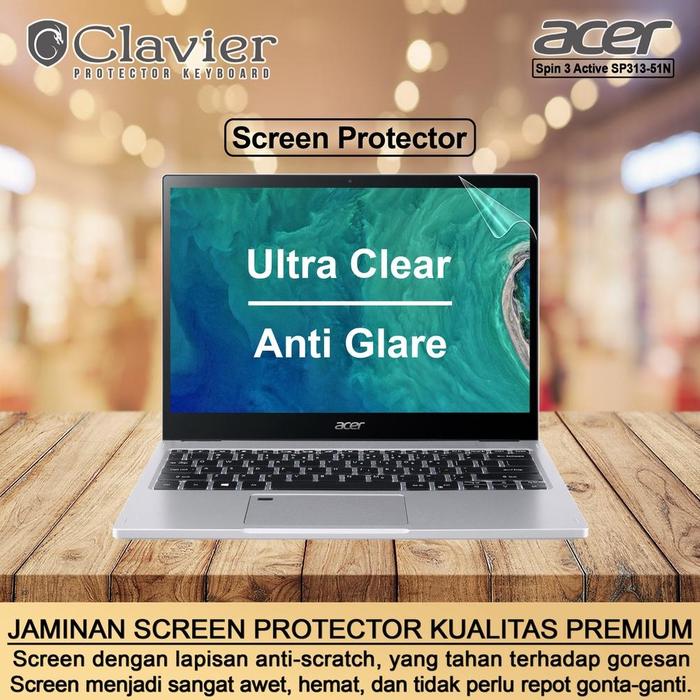 Gambar Cover Keyboard Screen Protector Garskin Laptop Anti Gores Acer Spin 3 Active Sp313-51N-548H 58Rg 70Yb 721M Tpu Cooskin Clear Anti Glare Silikon Bening - SCREEN CLEAR dari ENCHANTA5 undefined Tokopedia