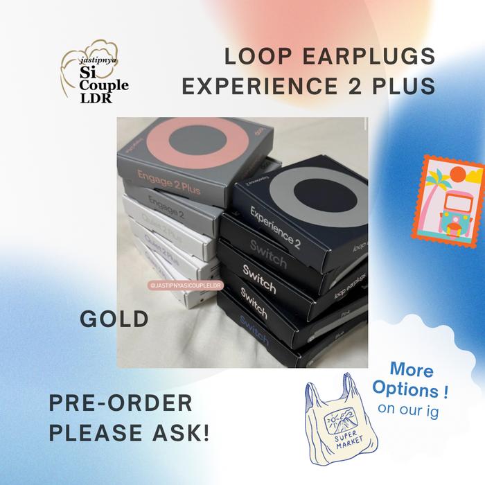 Gambar LOOP EARPLUGS EXPERIENCE 2 PLUS (Mute Feature) - Gold dari shanemjl undefined Tokopedia