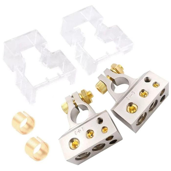 Gambar 2 Pcs Audio Modification Battery With 2 Covers Shims /2/4/8/10 Gauge Car Modified Battery Head Car Battery Terminal Connectors dari BLords undefined Tokopedia