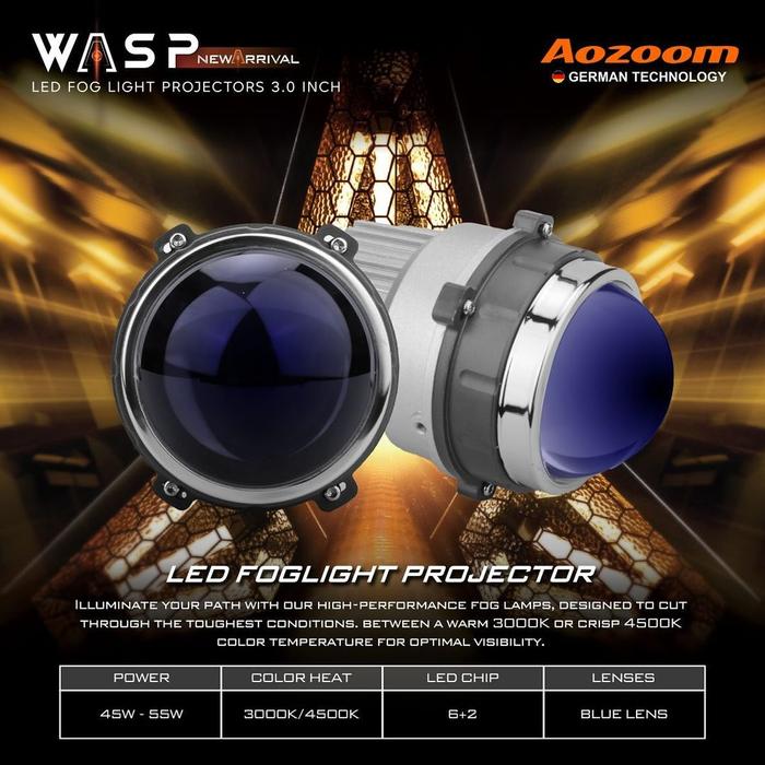 Gambar AOZOOM WASP 3.0 - LED FOGLIGHT PROJECTOR dari Ultima Sound undefined Tokopedia