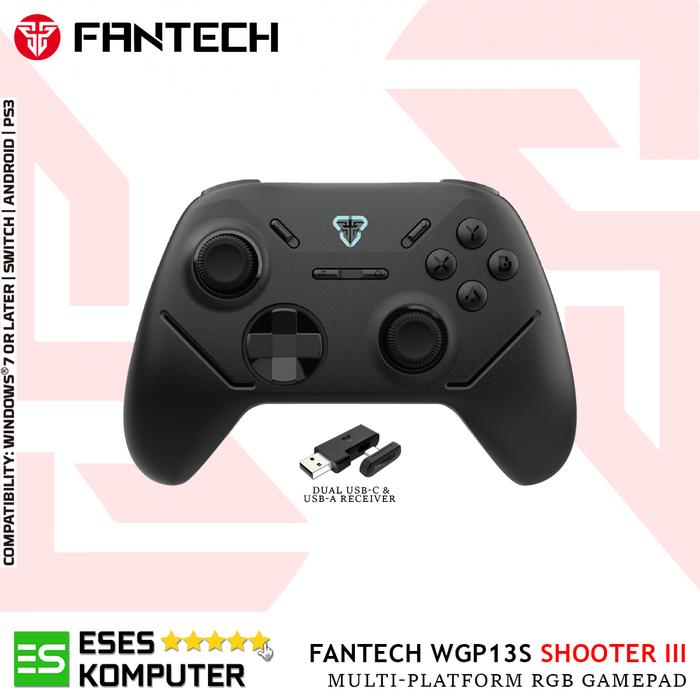 Gambar Gamepad Fantech WGP13S SHOOTER III USB Type-C Wireless & Wired | Joystick Controller Gaming - Hitam dari ESES Komputer Tasikmalaya undefined Tokopedia