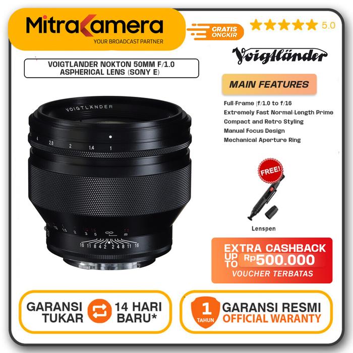 Jual Voigtlander Lens 50mm E-Mount Nokton for E-Mount Kota