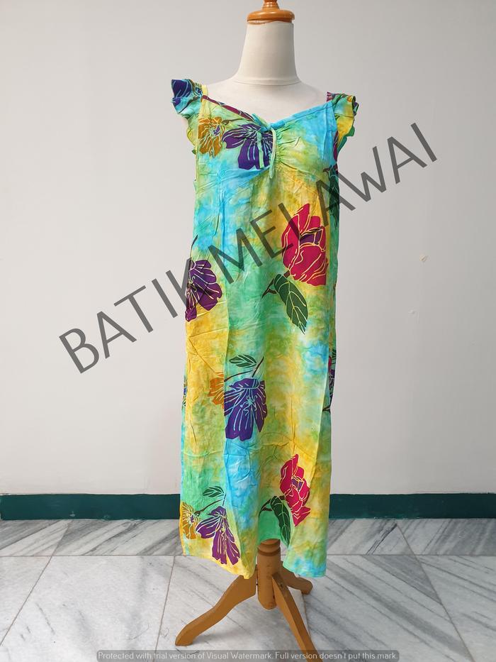 Gambar Daster Batik PREMIUM SUNAN ORI backless TK - Hijau dari Batik Melawai undefined 2 Tokopedia