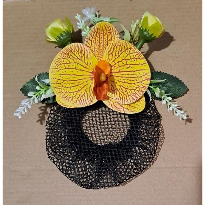 Gambar jepit hairnet bunga jepitan bunga jepit hiasan bunga ikat rambut - Anggrek kuning dari Toko ZaidHasYum undefined Tokopedia