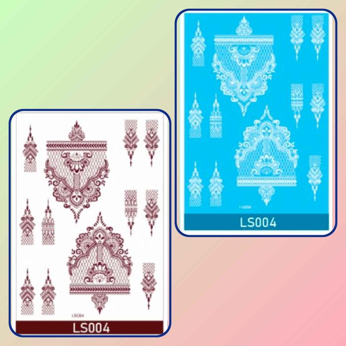 Gambar Sticker henna tatto wedding temporer LS00 1 - LS001, Putih dari HENNA GOLECHA undefined 4 Tokopedia