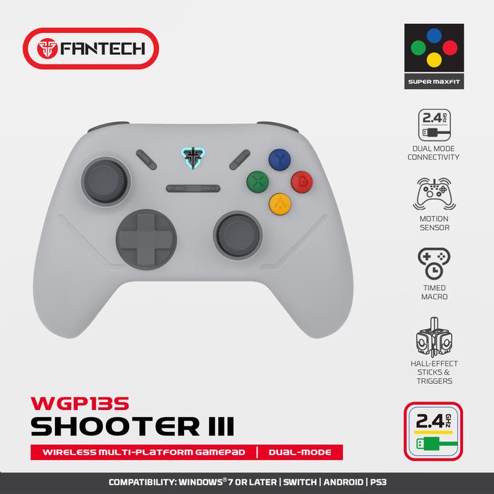 Gambar Fantech WGP13 / WGP 13 Shooter II Wireless Gamepad - WGP13s Grey, Free Jempol dari TokoTeknoPro undefined Tokopedia