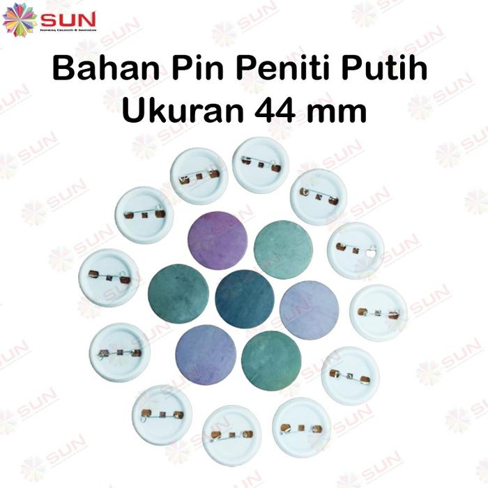 Gambar Bahan Pin Peniti / Gantungan Kunci Polos PP-01 / EP-01 Kaleng Aluminium 32 / 44 / 58 mm - Pin Putih 44, Surabaya dari Sun Indonesia undefined Tokopedia