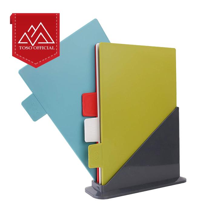 Gambar Talenan Set Anti Slip Chopping Cutting Board Index - 4 Pcs Set BPA Free & Anti Jamur - SMALL dari Toso Mart undefined Tokopedia