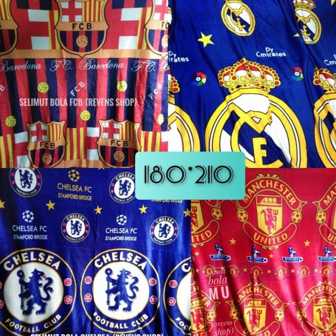 Gambar SELIMUT BOLA JUMBO MOTIF CHELSEA REAL MADRID MU BARCELONA - Motif Anak Cewe dari mama_shop1 undefined Tokopedia