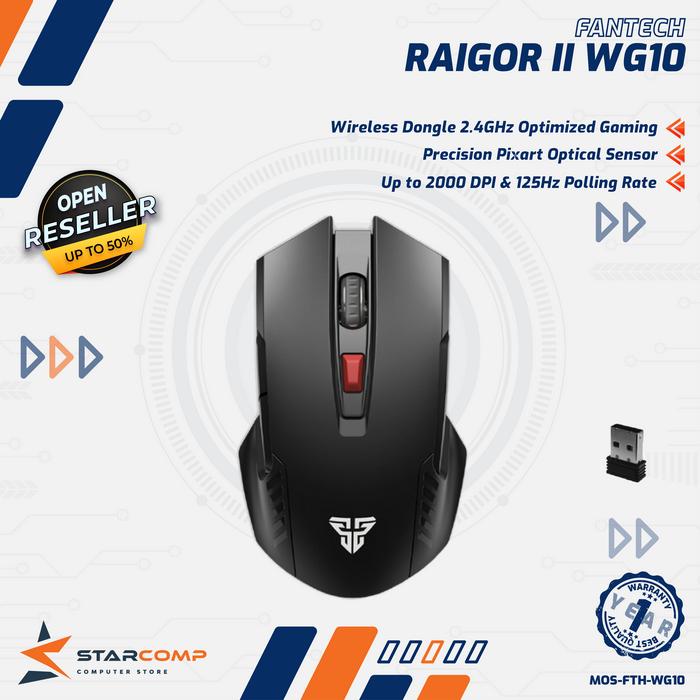 Gambar Fantech RAIGOR II WG10 Mouse Wireless Gaming WG-10 - Hitam dari Starcomp Semarang undefined Tokopedia