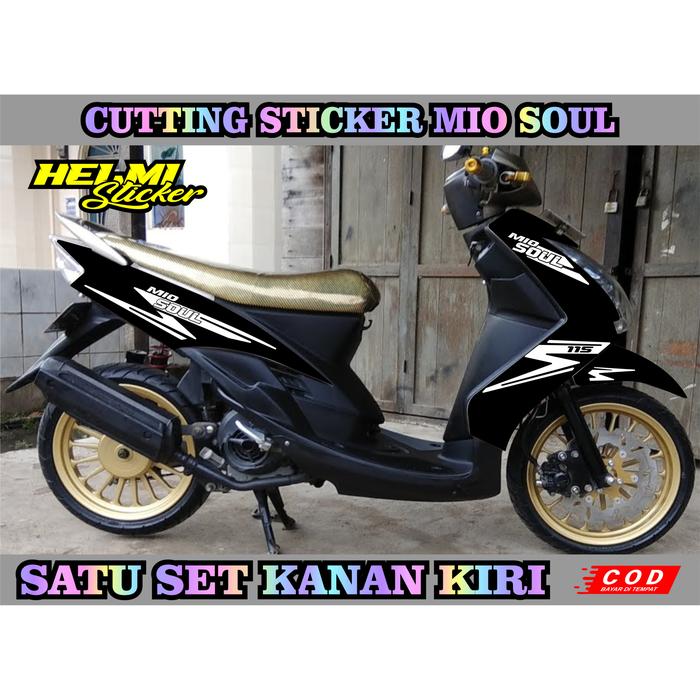 Gambar CUTTING STICKER/STRIPING YAMAHA MIO SOUL || MIO SOUL STRIPING VARIASI - Putih dari Helmi Sticker undefined Tokopedia