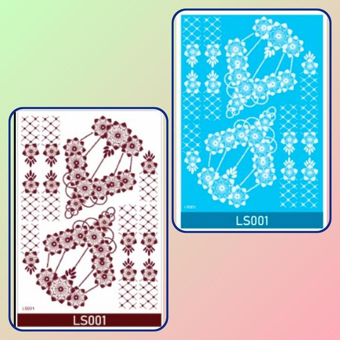 Gambar Sticker henna tatto wedding temporer LS00 1 - LS001, Putih dari HENNA GOLECHA undefined Tokopedia