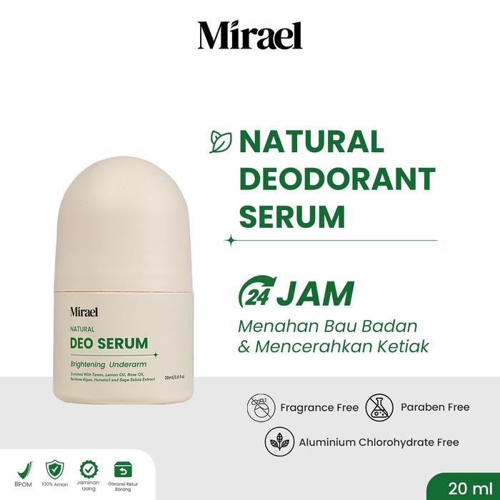 Gambar Mirael Natural Deodorant Serum - Deo Tawas Roll on | Menahan Bau Badan & Mencerahkan Ketiak dari Mirael Sugar Wax_NEW undefined Tokopedia