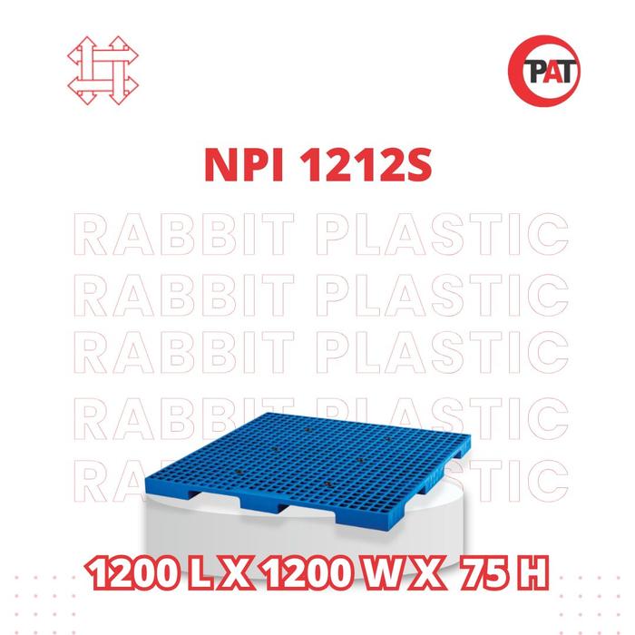 Gambar Pallet Plastik 120 x 120 Rabbit NPx-1212 - NPI-1212S dari Putra Alam Teknologi undefined Tokopedia