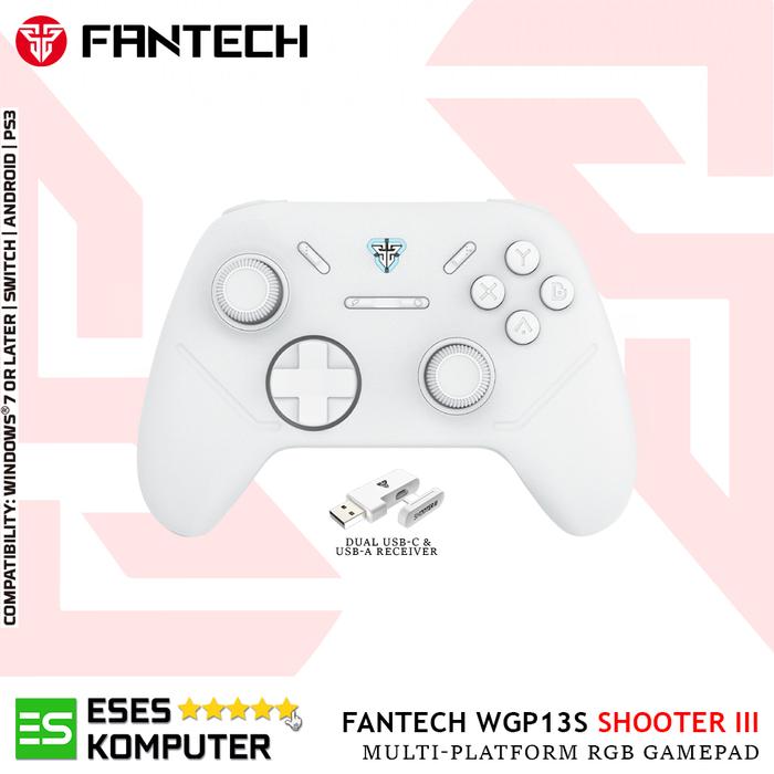 Gambar Gamepad Fantech WGP13S SHOOTER III USB Type-C Wireless & Wired | Joystick Controller Gaming - Putih dari ESES Komputer Tasikmalaya undefined Tokopedia