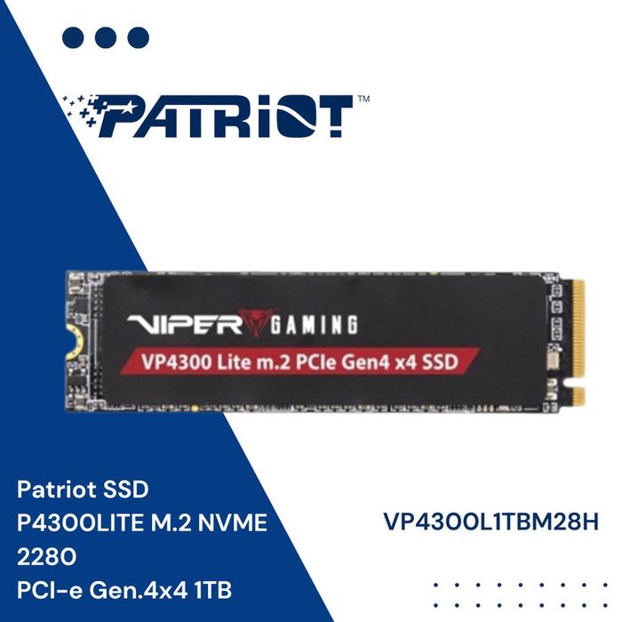 Patriot Viper Gaming Ssd Vp4300 Lite M2 Pcie Nvme Gen4 2tb Ssd Pcle Gen  Nvme Ssd Compatible With Ps5 - Main Image
