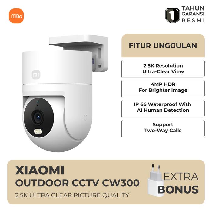Gambar Xiaomi Outdoor Camera CW400 4MP 2.5K Kamera CCTV Outdoor 360° IP66 Waterproof AI Human Tracking Detection Garansi Resmi - CW300, Unit Only dari MIBO undefined Tokopedia