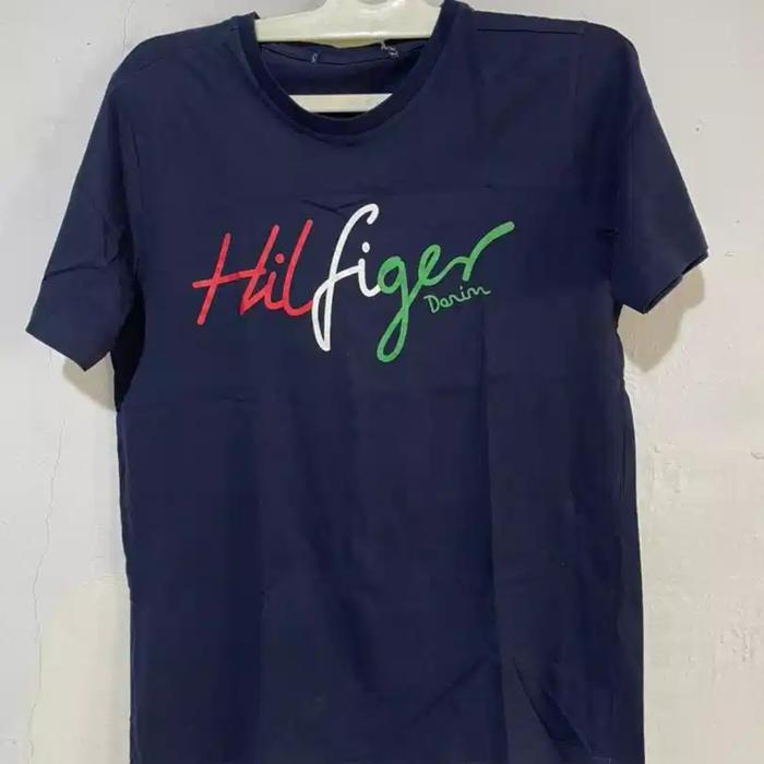 Kaos Tommy Hilfiger Ukuran M Navy Blue Original Preloved Second