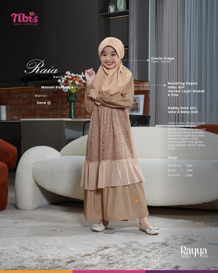 Gambar Nibras Sarimbit Rayya Series 2025 Raia Sand Sarimbit Keluarga Terbaru 2025 Busana Muslim - GAMIS ANAK, P0/P0+/P1 dari Nibras House Store undefined Tokopedia