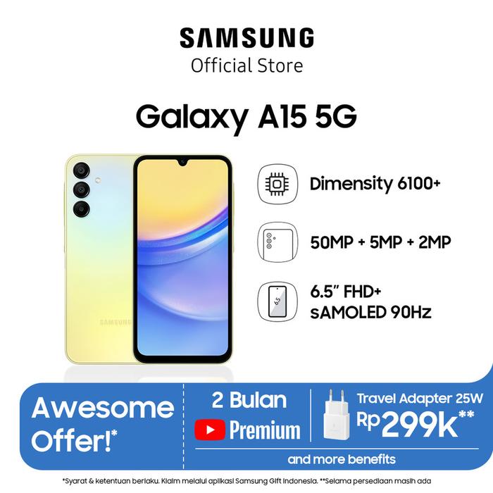 Gambar Samsung Galaxy A15 5G 8/256GB - Kuning dari Memey Store ID undefined Tokopedia