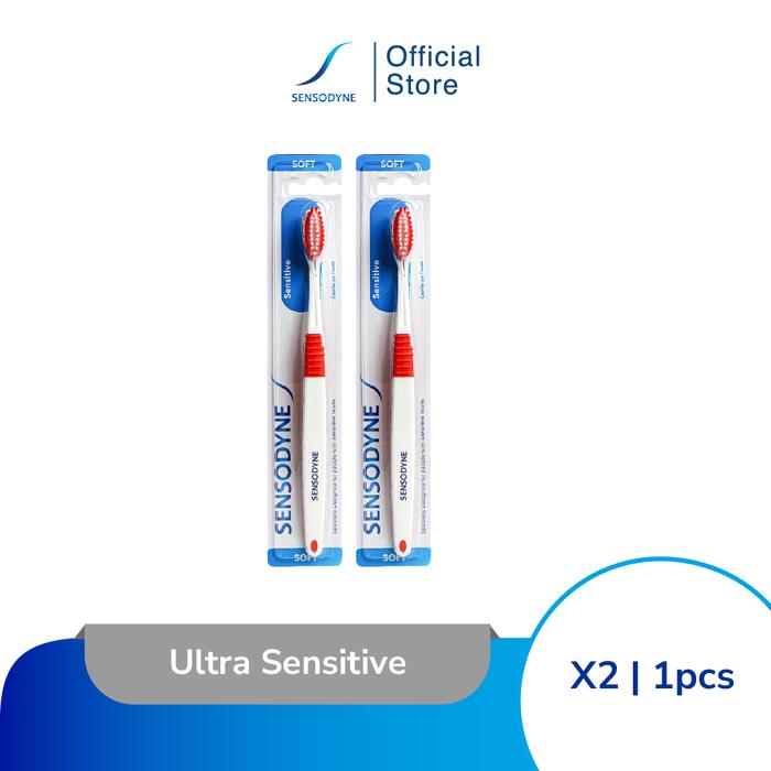 Gambar Sensodyne Toothbrush Sikat Gigi Ultra Sensitive Bulu Sikat Lembut Soft 2x1s [TWINPACK] dari Sensodyne Indonesia undefined Tokopedia
