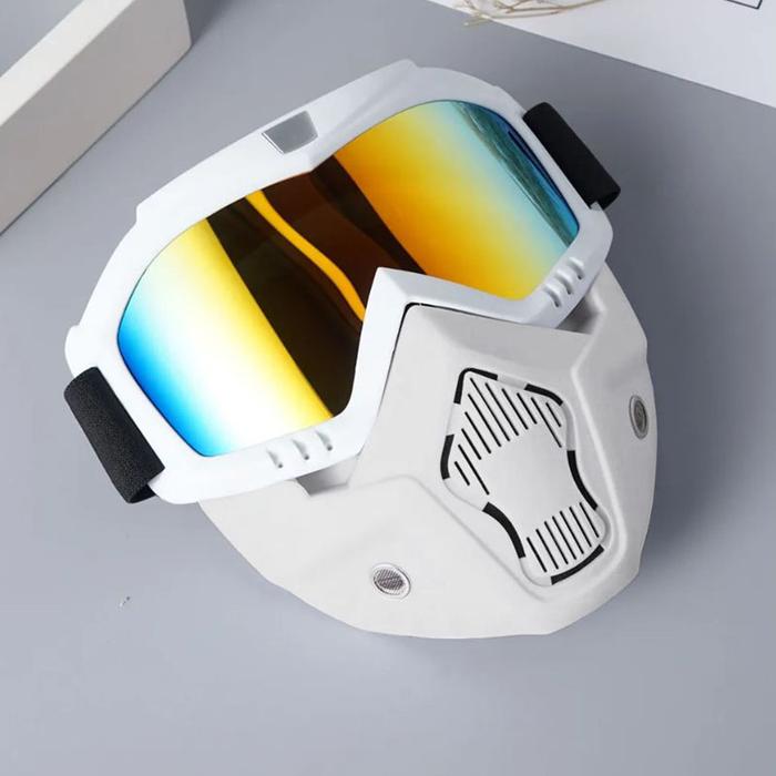 Gambar Kacamata Kaca mata Googles Goggles Mask Motor Retro Trail Cross Bogo - Frame Putih dari FavoritMurah undefined Tokopedia